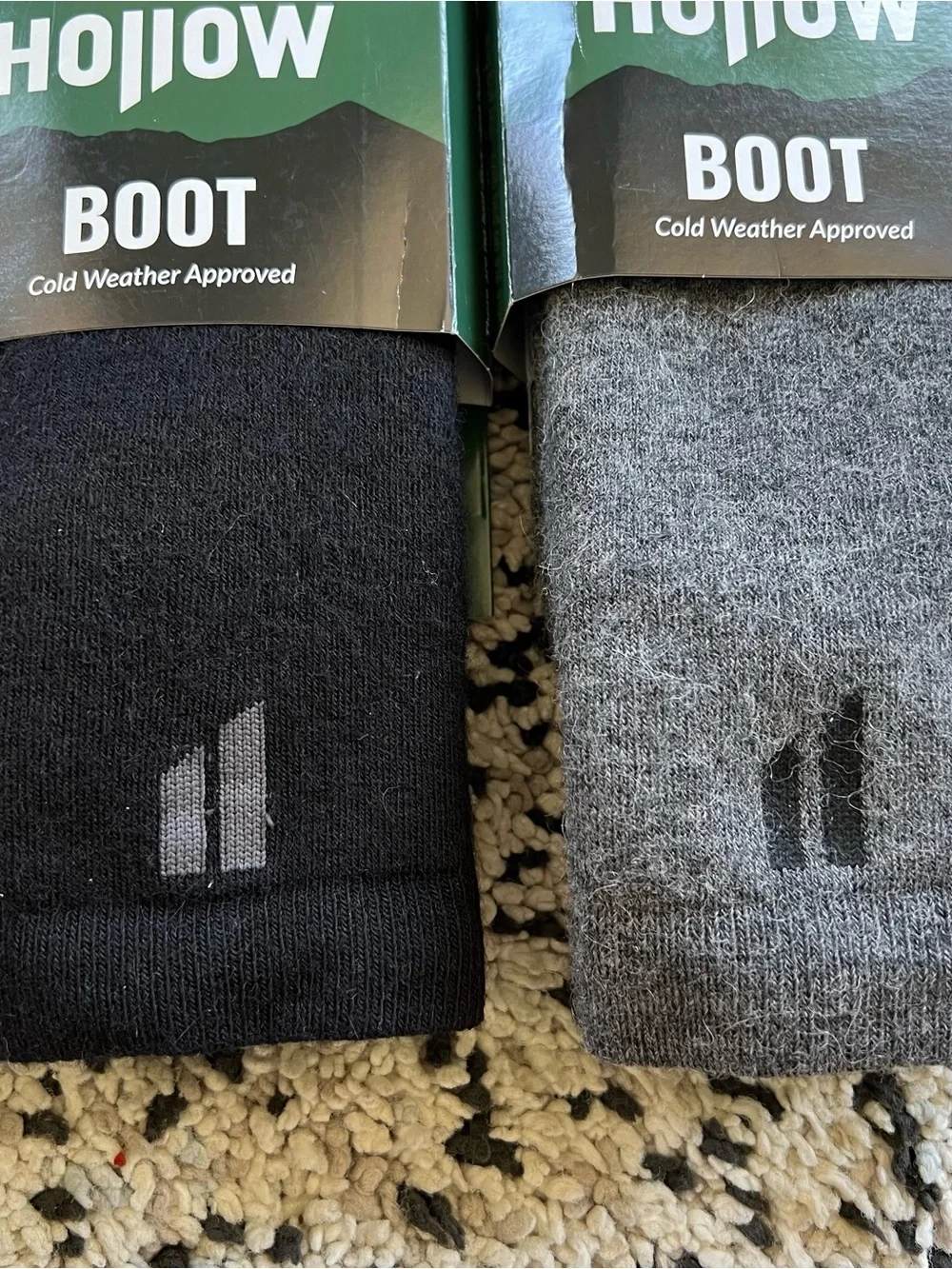 Hollow Alpaca Socks Boot Lot of 3 Pair Grey Black Size XL